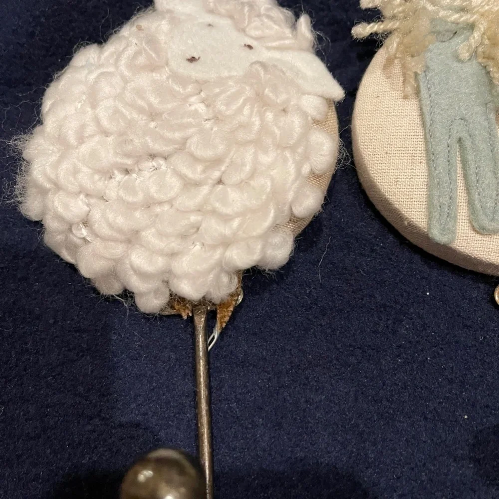 Three Clothing Hooks for Nursery or Child's Room - Sheep, Horse, and Owl